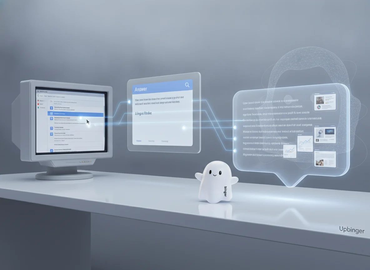 Editorial illustration showing the evolution from traditional search results to answer boxes to an AI-generated response that weaves in multiple cited sources, symbolizing the shift from SEO and AEO to Generative Engine Optimization.