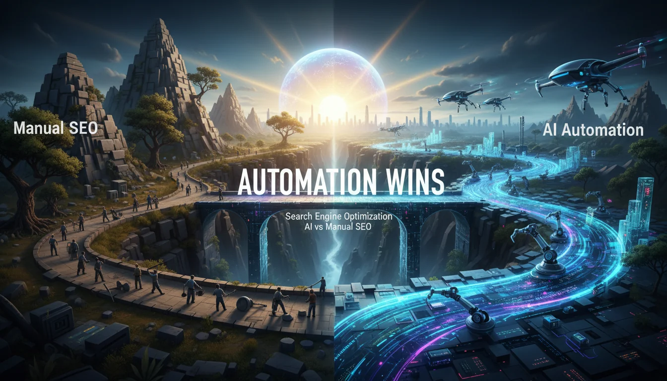 Featured image for Search Engine Optimization AI vs Manual SEO: Where Automation Truly Wins