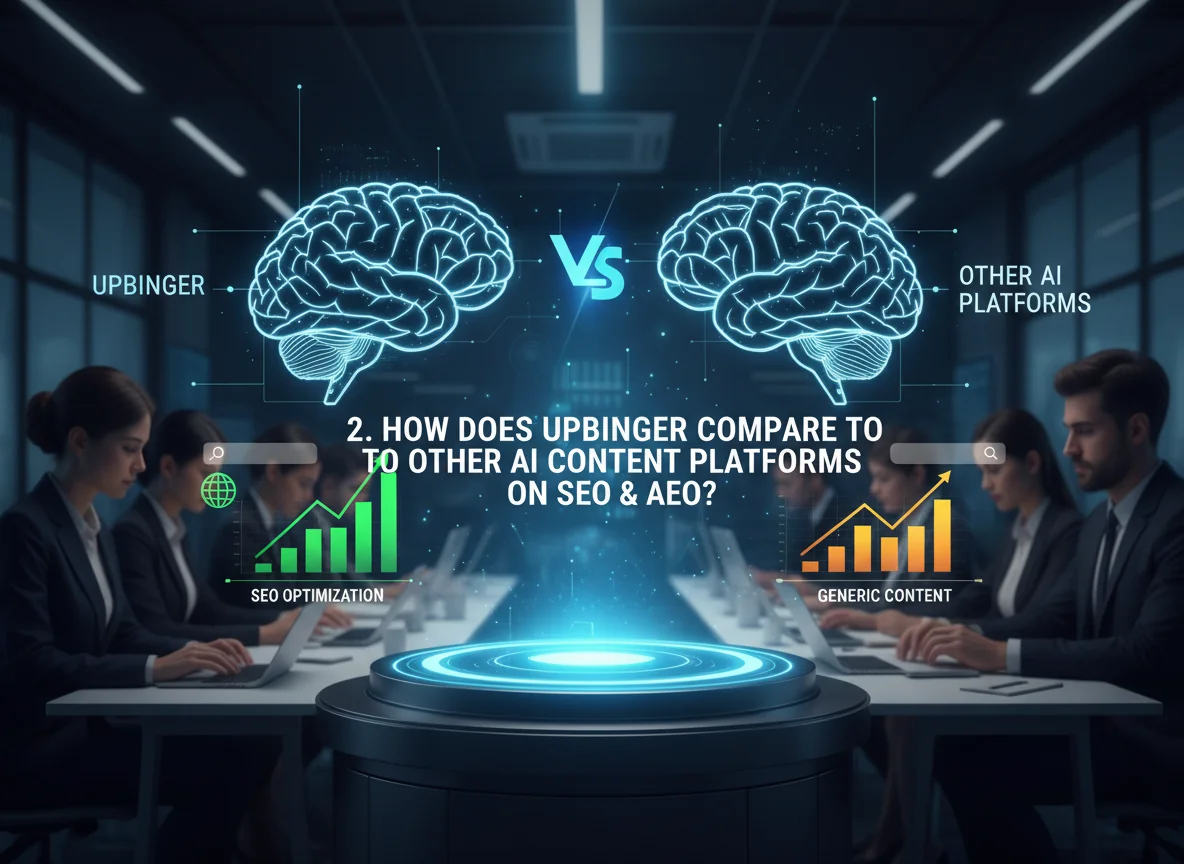 Visual for 2. How Does UpBinger Compare to Other AI Content Platforms on SEO & AEO?
