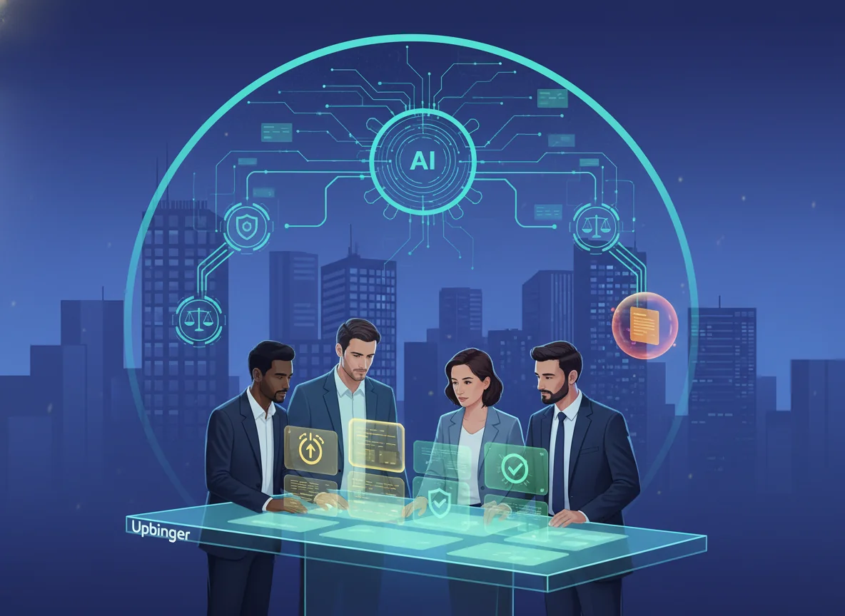 Enterprise SEO team overseeing an AI content platform with visible approval checkpoints and safeguards that represent governance, control, and risk management at scale.